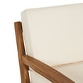 thumbnail image 5 of Gloriette Outdoor Acacia Wood Club Chairs with Cushions (Set of 2), Teak and Beige, 5 of 5