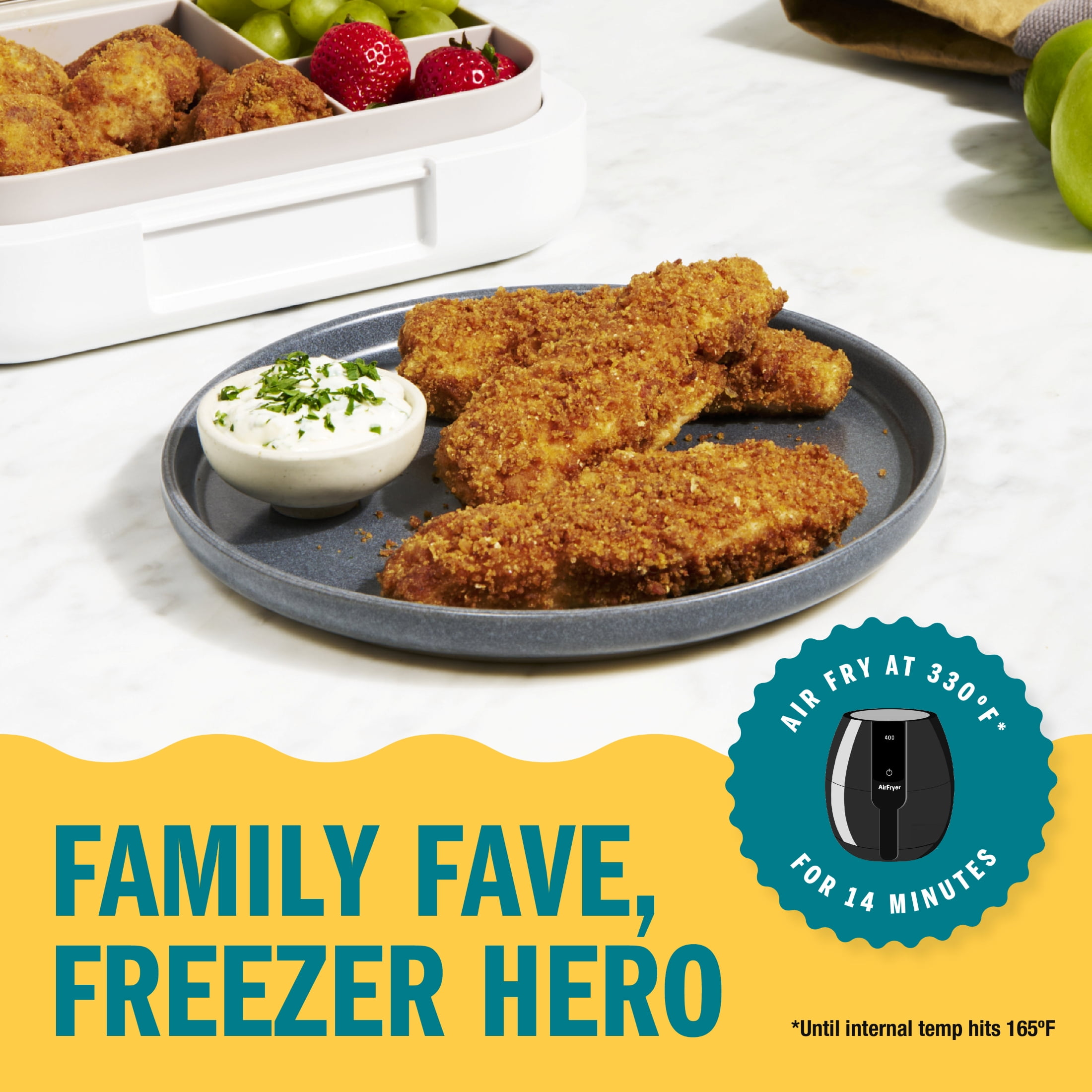Realgood Foods Co. Lightly Breaded Chicken Breast Strips, Gluten-Free, 20 oz Regular Bag (Frozen)