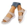 thumbnail image 3 of Wedge Sandals For Women Summer 2026 Arch Support Comfortable Sandal Open Toe Ankle Strap Platform Slip-On Shoes, 3 of 9