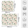 thumbnail image 2 of Ryvnso Christmas Candy Fir Berry Dish Drying Mat for Kitchen Countertop 16x18 Small Dish Pad Drainer Rack Dish Sink Mats, 2 of 7