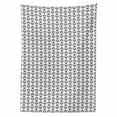 thumbnail image 2 of Ethnic Tablecloth, Sqaures Pattern with Stripes Abstract Classic Oriental Motif Arrangement, Rectangle Satin Table Cover Accent for Dining Room and Kitchen, 60" X 84", Black and White, by Ambesonne, 2 of 2