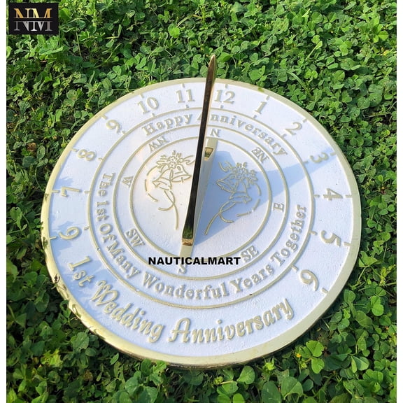 This Unique Sundial Gift Idea is A Great Present for Him, for Her Or for A Couple to Celebrate Their First Year of Marriage