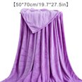 thumbnail image 4 of Flannel Blanket Washable Blankets Warm Keeping Supplies Light Purple 50x70cm, 4 of 9