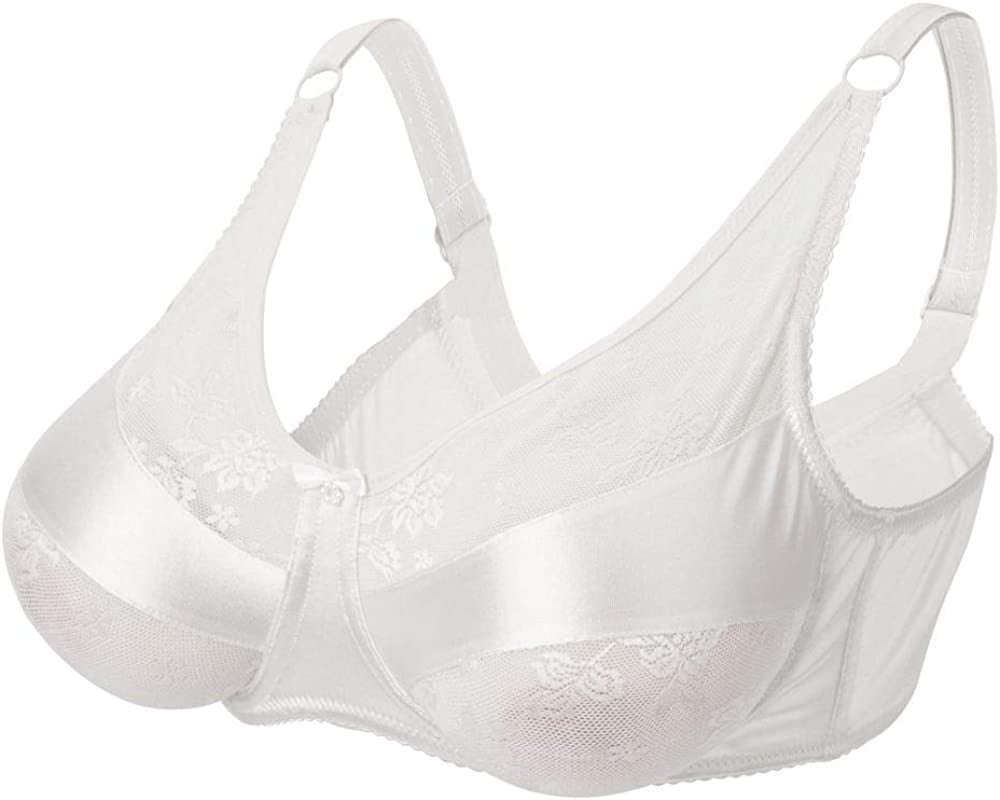  ANRIO Cotton Pocket Bra for Women Seniors Elderly Mastectomy  Post Surgery Silicone Breast Prosthesis Full Coverage Bras (Color : Gray,  Size : 95/42C) : Clothing, Shoes & Jewelry