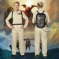 thumbnail image 2 of Alaiyaky Ghost Hunter Costume for Adult, Jumpsuit and Inflatable Backpack, Beige, Perfect for Halloween, Groups, and 80s Theme Fancy Dress Events Proton Pack, 2 of 8