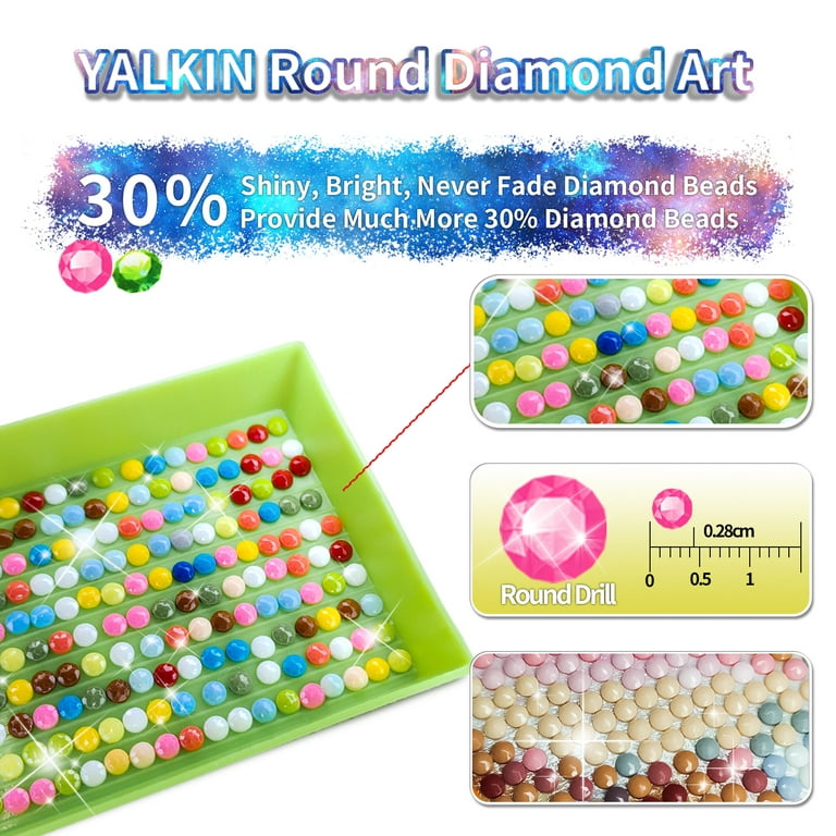  YALKIN 5D Diamond Painting Kits for Adults DIY Full Round Drill  (11.8x15.7 inch) Diamond Art Pictures for Home Wall Decoration, Gifts : Arts,  Crafts & Sewing