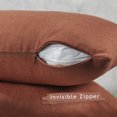 thumbnail image 2 of 3S Brother's Solid Cushion Cover Super Soft & Cozy Home Décor Throw Pillow Case for Chair Couch Bedroom & Livingroom Décor Pillowcase with Invisible Zipper Set of 2 Pieces - Brick 12"x20" Each, 2 of 8