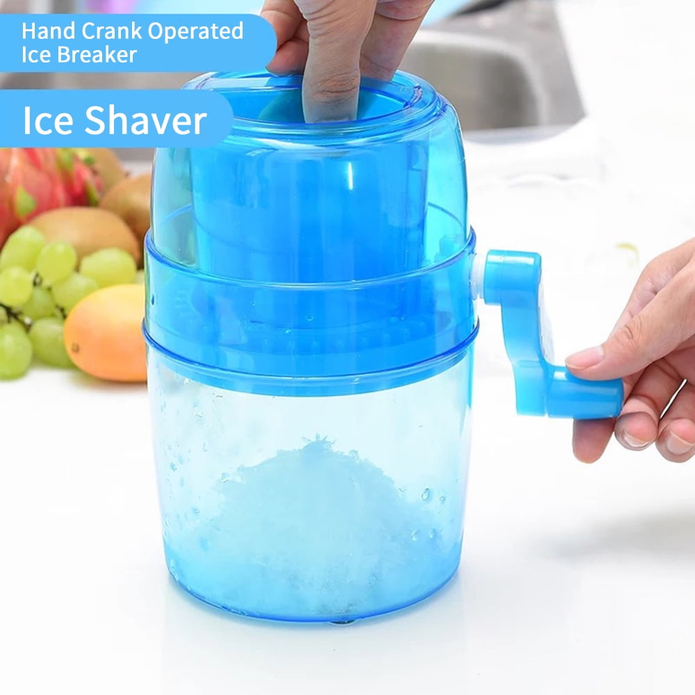Portable Crank Ice Crusher Shaver Block Shaving Machine Manual Snow Cone Shaved Hand Crank Ice Crusher