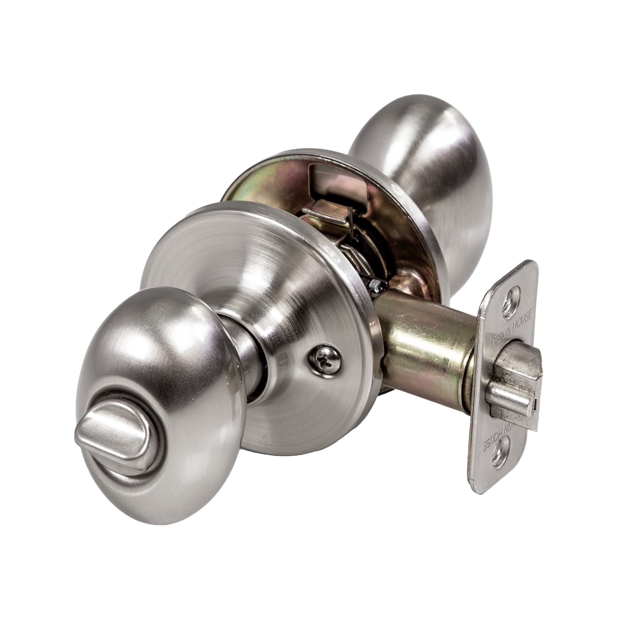 Satin Nickel Egg Keyed Entry Door Knob, Left and Right Hand, ANSI Grade 3, Fits 1-3/8 in. to 1-3/4 in. Doors