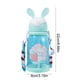 thumbnail image 3 of Botella de agua para conejos 600ml | Bote de pajita mono con tapa abatible, correa | Plástico resistente a fugas, Resistente a Agua, Azul, Rosa, Verde, Púrpura | Boca ancha, portátil, fácil de, 3 of 6