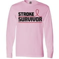 thumbnail image 3 of Inktastic Stroke Survivor Red Ribbon Awareness Long Sleeve T-Shirt, 3 of 5
