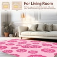 thumbnail image 2 of Ultra Soft Area Rug, Blooming Lotus Petal Swirl Floor Accent, Non Slip, Stain Resistant, Washable Area Rugs for Living Room, Bedroom(Pink, 6X9), 2 of 8