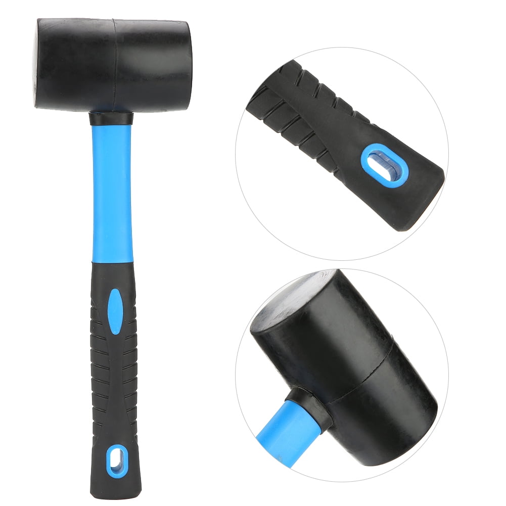 2 Side Hammer, Elastic Reduce Fatigue Buffering Rubber Hammer Ergonomic for Floor Tiles
