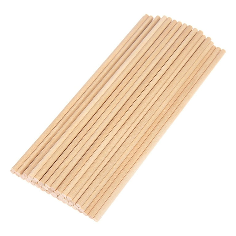 Pack of 4 Dowel Rods 12 Inch Unfinished Wood for Crafting 3/4 Inches Wood  Craft Sticks Wooden Dowels for Crafts Bamboo Wood Rod Bamboo Wood Sticks