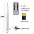 thumbnail image 6 of Lasumora Flameless Taper Candles with Remote and Timer, Battery Operated Real Wax LED White Window Candles for Dinner Wedding Holiday Decor 6Pcs, 6 of 8