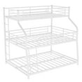 thumbnail image 4 of Metal Twin XL/Full XL/Queen Triple Bunk Beds Frame with Long and Short Ladder & Full-Length Guardrail, Space-Saving, No Box Spring Needed, Noise Free, 4 of 7