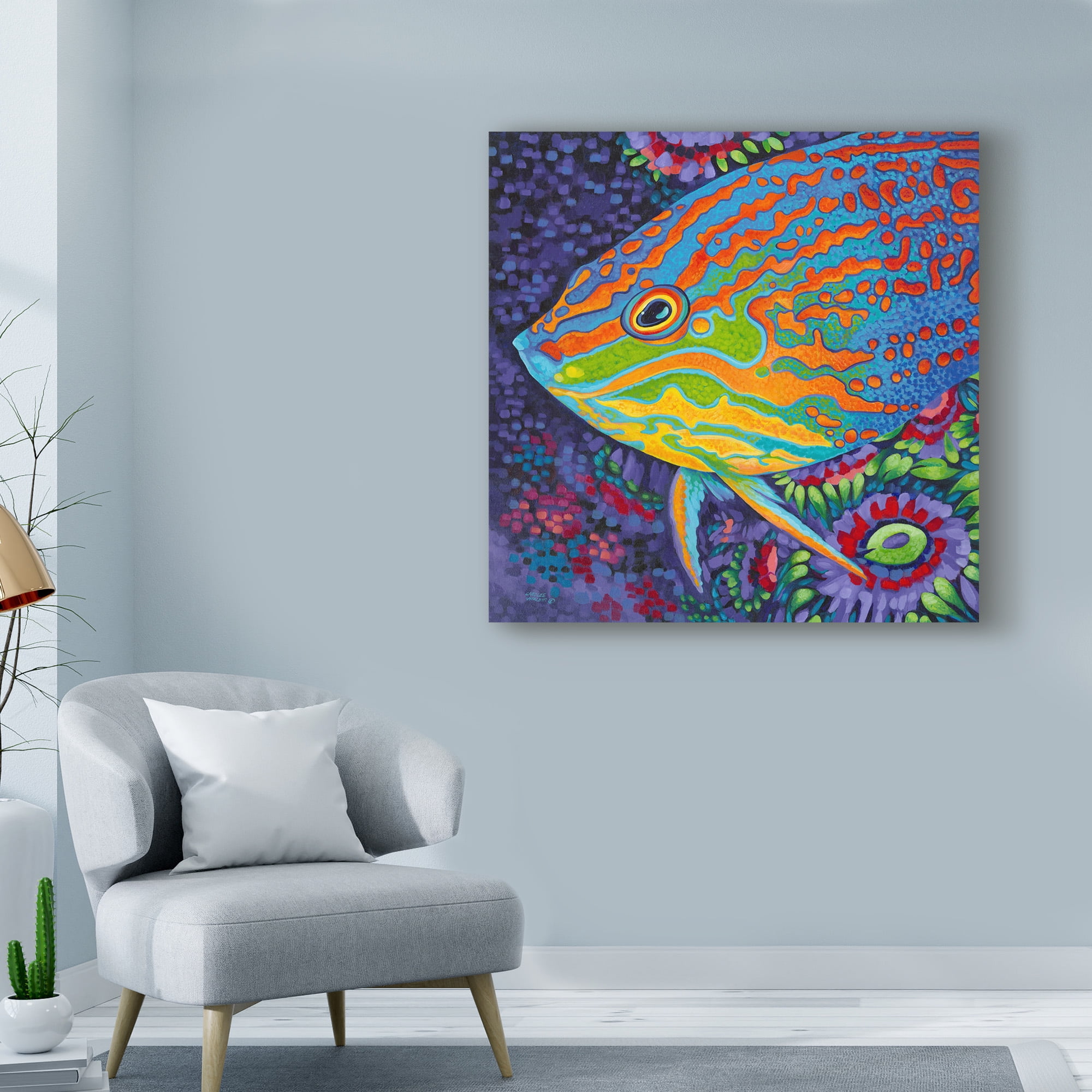 Trademark Fine Art 'Brilliant Tropical Fish I' Canvas Art by Carolee Vitaletti