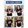 thumbnail image 6 of XCHQRTI 4th of July Plus Womens Tshirt USA American Flag Tee Graphic Short Sleeve, 6 of 7
