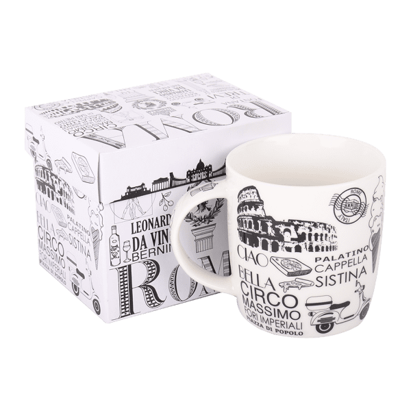 Taza Ceramica con Caja Decorativa