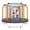 Blue Marine, variant on 55 inch Round Kids Trampoline, Bouncing Trampoline with Safety Enclosure Net, Basketball Hoop, Capacity for Indoor & Outdoor Small Toddler Trampoline,Blue Forest