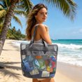 thumbnail image 5 of AUNVITO Mesh Net Beach Tote Bag, Large Capacity Ventilated Sand-Proof Shoulder Handbag for Summer Swimming Travel Outdoor, 1pc, 5 of 7