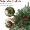 thumbnail image 3 of BINGTAOHU Holiday Planter Filler 2 Pcs 16 In Christmas Planter Filler Outdoor Prelit Christmas Trees with 6.5 Ft Leds Lights Christmas Porch Decorations Christmas Urn Filler with Pine Cones, 3 of 9