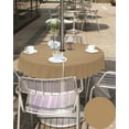 thumbnail image 5 of Dark Khaki Outdoor Tablecloth with Umbrella Hole and Zipper, Solid Color Table Cover for Round Tables Waterproof Tabletop Collection for Patio, Garden, Picnic, Camping 60R, 5 of 6