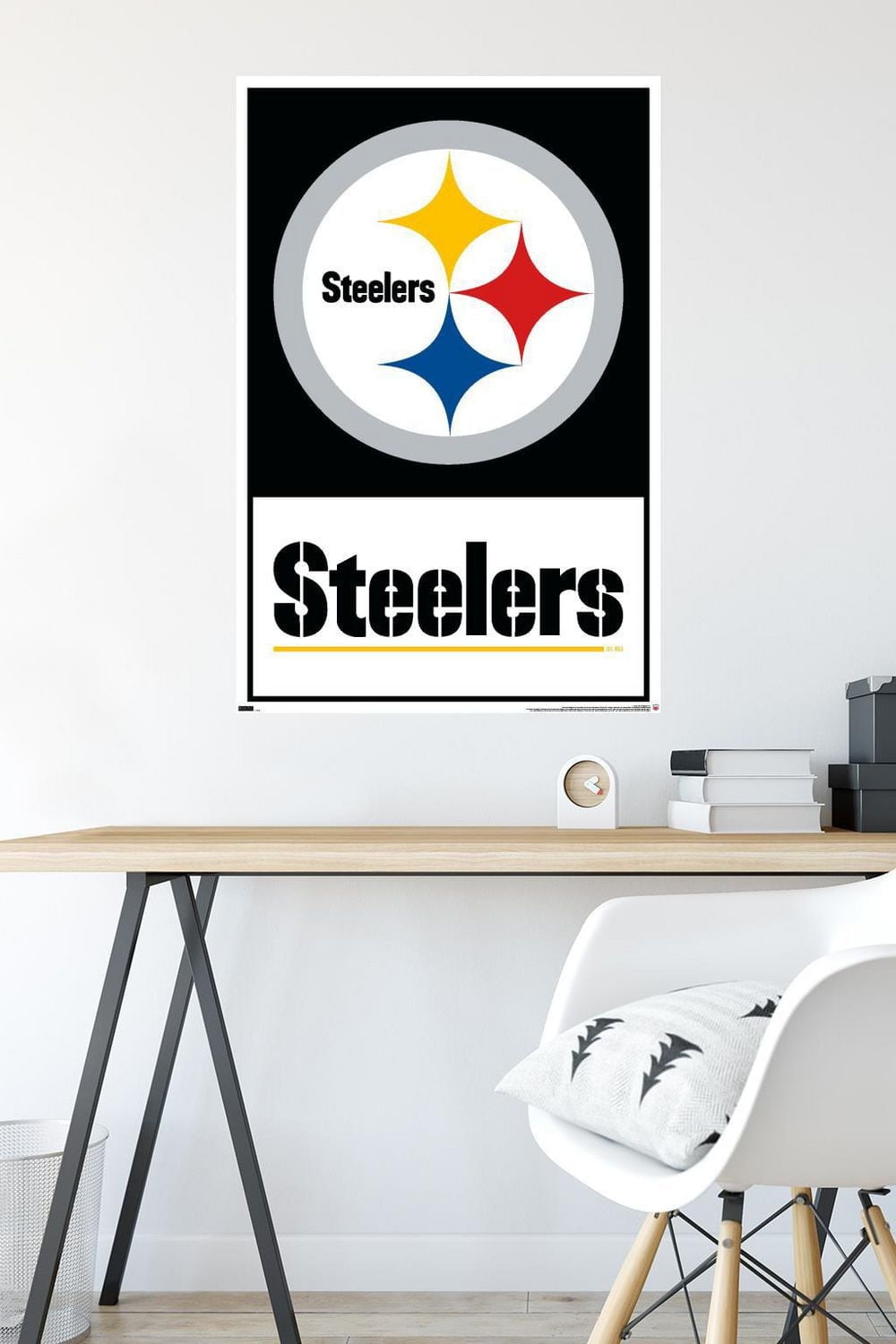 NFL Pittsburgh Steelers - Logo 21 Wall Poster, 22.375" x 34" Framed