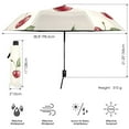 thumbnail image 3 of FORMRS Travel Umbrella Folding Auto Open Close Windproof Rain UV Protection, Beige Cherry, 3 of 8