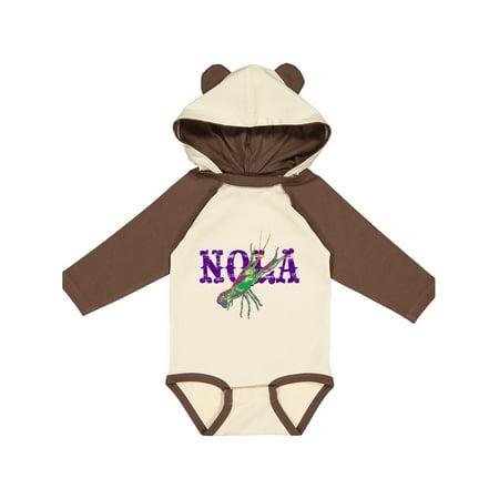 

Inktastic NOLA Mardi Gras Crayfish in Purple Gift Baby Boy or Baby Girl Long Sleeve Bodysuit