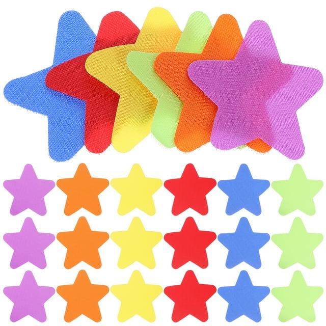 Miangastore 30 Pcs Autocollant de Marque de Tapis Coloré Étoile Jeu pour Enfants Éducation Casse-Tête Autocollant de Marque