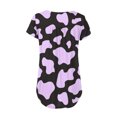 thumbnail image 5 of SMihono Hauts pour Femmes Été Décontracté Chic Col Rond Imprimé Vache Manches Courtes T-Shirt Oversize pour Femmes, 5 of 5