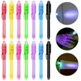 thumbnail image 1 of Pluma de tinta invisible de 14 piezas, pluma espía con rotuladores mágicos de luz ultravioleta para niños, 1 of 4