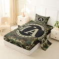 thumbnail image 2 of Erosebridal Green Brown Camouflage Twin Sheet Sets 3pcs For Boys Teens,Personalized Initial A Bedding, 2 of 5