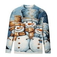 thumbnail image 4 of Stamzod Mens T-Shirts Fashion Christmas Printed Crewneck Pullover Tee Tops Long Sleeve Tshirts Shirts for Men Christmas Gifts Blue-4 S, 4 of 5