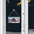 thumbnail image 7 of Winter Wooden Signs Red Cabin Wall Hanging Sign Christmas Home Decor Cabin Wall Sign Decor Party Decor Rustic Reindeer Winter Wall Art Sign for Home Office Door Wall Art 6x12 inches, 7 of 7