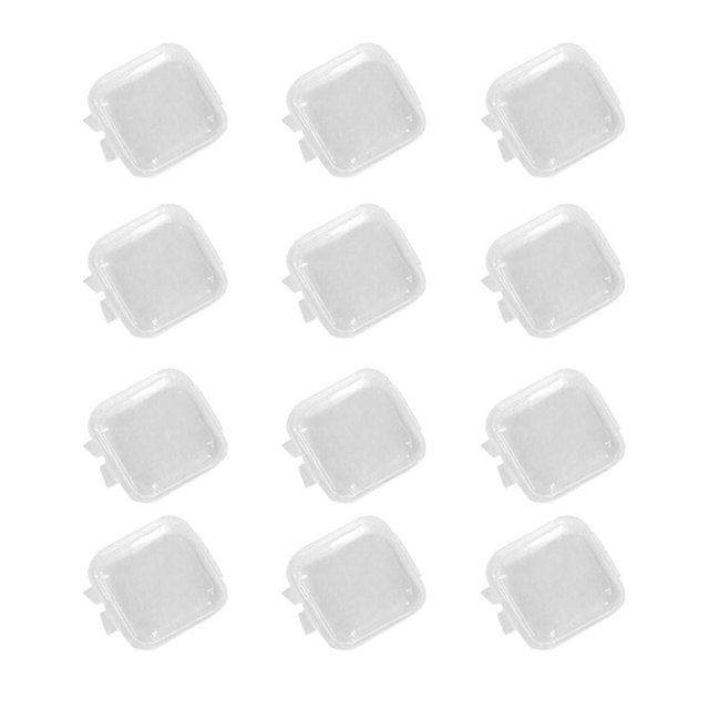 12 PCS Plastic Organizer Box Earplug Storage Box Plastic Box Transparent Storage Box Small