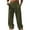 Army Green, variant on Mens Sweatpants Solid Color Fashionable Loose Casual And Linen Workwear Multi Pocket Wide Leg Pants Straight Leg Wide Leg Pants Navy,M