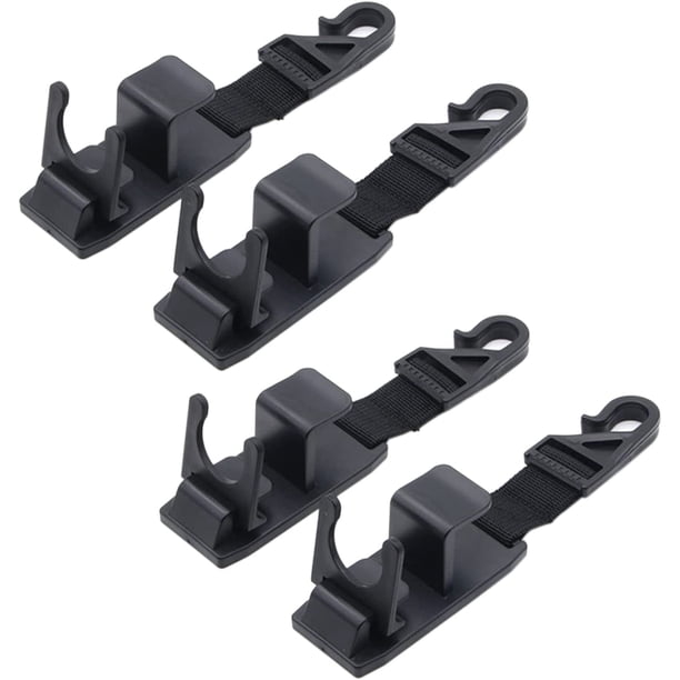 Ganchos para reposacabezas de coche de 4 piezas, soporte para reposacabezas de asiento trasero, ganchos de plástico para colgar bolsos, ganchos de ABS para asientos traseros de coche
