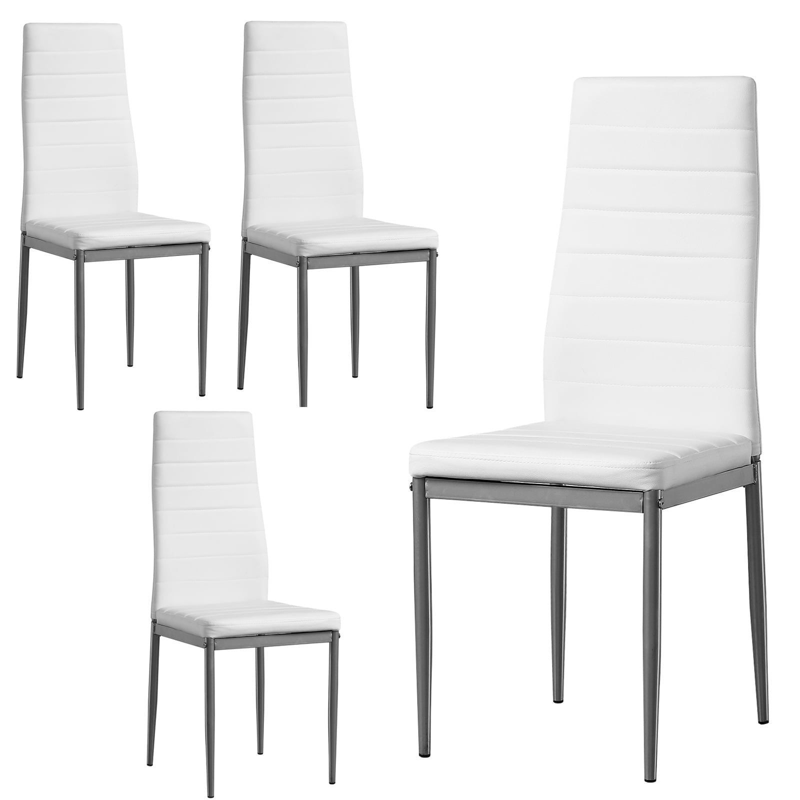 Dining Chairs Set of 4, Seizeen Kitchen Chairs PU Leather Dining Room