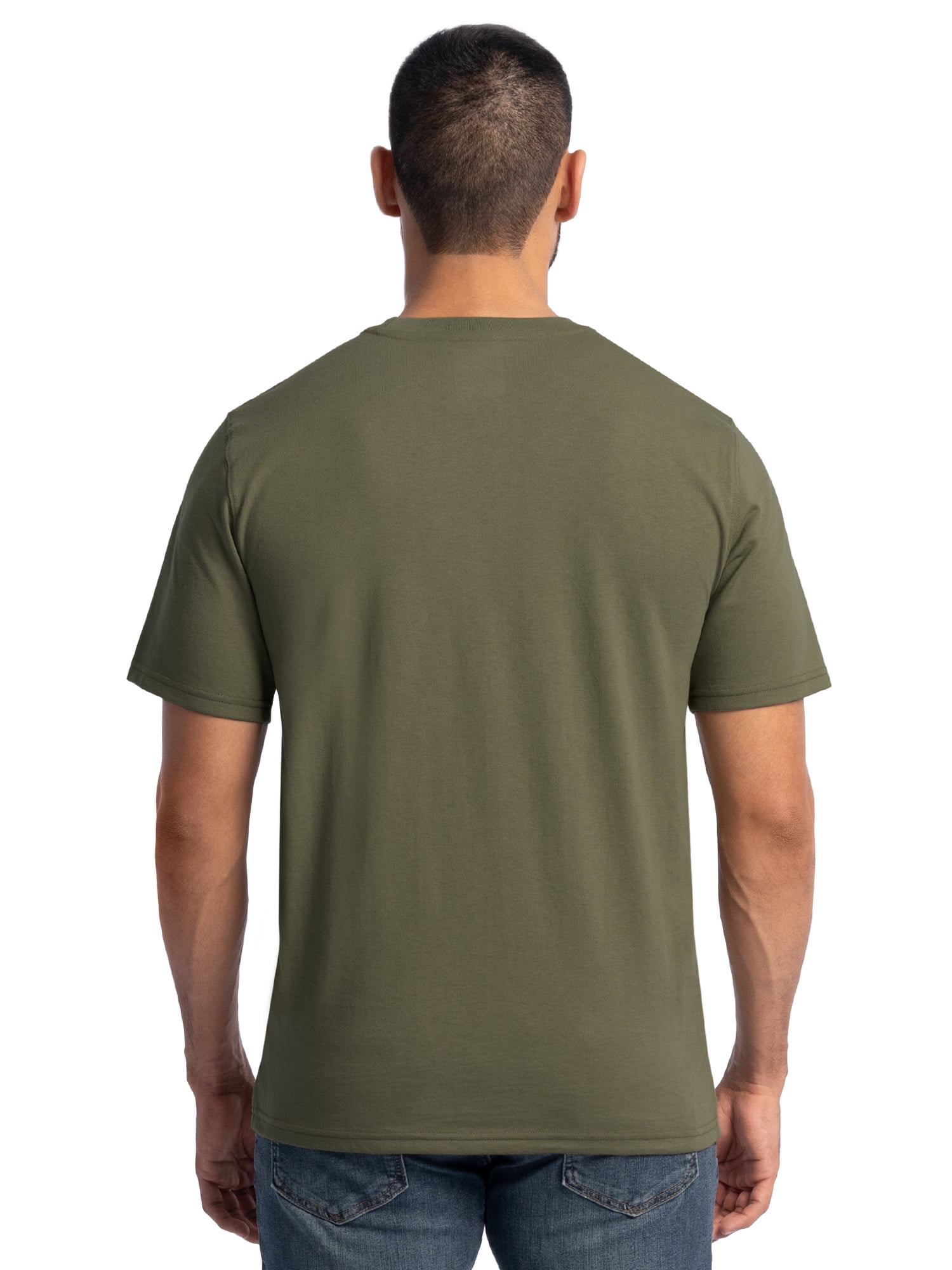 Wrangler Workwear Men's Short Sleeve Heavyweight Pocket Crew Work Shirt, size S-2XLT