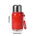 thumbnail image 3 of Beautynvta Stainless Steel Insulated Water Bottle, 316 Stainless Steel Water Bottles for Sports and Travel, Portable Leakproof Water Bottle, Keeps Drink Cold and Hot, BPA Free, Red, 3 of 6