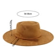 thumbnail image 5 of Sun Hats for Women Concave Top Suede Top Hat with Tassel Braided Sun Protection Hat, 5 of 5