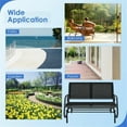 thumbnail image 4 of Pemberly Row Patio Swing Glider Bench Loveseat Rocking Chair Black, 4 of 8