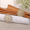 thumbnail image 4 of Coofit Napkin Ring Rhinestone Stainless Steel Napkin Wrap Wedding Decor for Banquet, 4 of 9