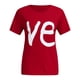 thumbnail image 5 of Pntutb Mujeres Parejas Amante Manga Corta O-cuello Carta de Amor Imprimir Camisetas tops Blusas Pntutb Pntutb-5473, 5 of 9