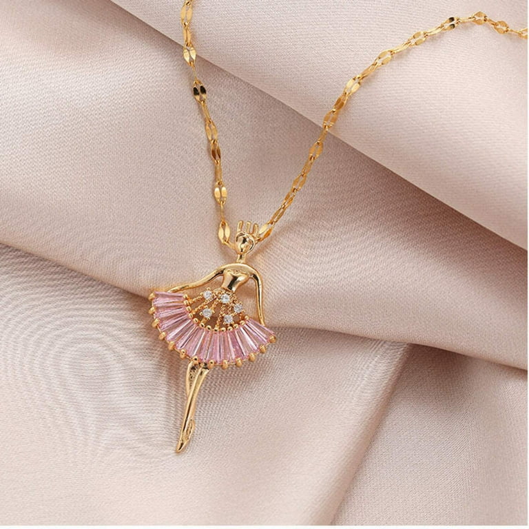 Ballerina 14k Solid Gold Pendant perfect online gift