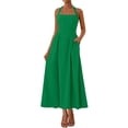 thumbnail image 1 of Vestido largo KIRUNDO para mujer, sin mangas, sin mangas, color verde, 1 of 9
