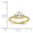 thumbnail image 3 of Primal Gold 10 Karat Yellow Gold White Topaz and Diamond Ring, 3 of 5