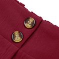 thumbnail image 4 of SWSMCLT Women's Above Knee Length Shorts Boyleg Comfy Elastic Band Slash Pocket Billowy Casual Shorts Bunched Burgundy Large, 4 of 5